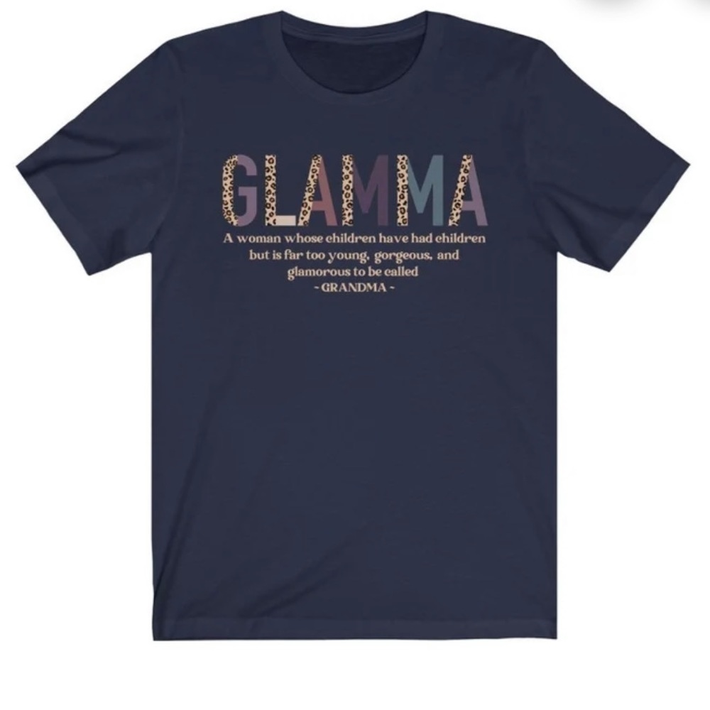 Bella Canvas GLAMMA Short Sleeve Graphic T-shirt Tee Black Size Small Unisex NWT - Picture 3 of 9